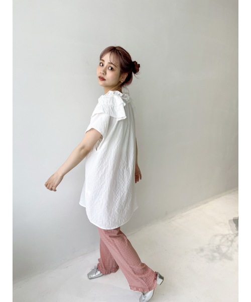 JUMELLE(ジュメロ)の「シアーチェックパンツ(その他パンツ・レディース・ピンク/ブルー・S/M)」の9枚目の写真