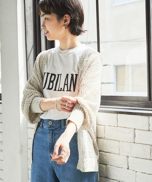URBAN RESEARCH(アーバンリサーチ)の「ソフトコットンロゴTシャツ(Tシャツ/カットソー・レディース・ブラウン/グリーン/ホワイト系その他・FREE)」の1枚目の写真