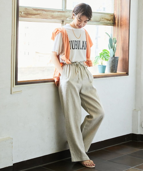 URBAN RESEARCH(アーバンリサーチ)の「ソフトコットンロゴTシャツ(Tシャツ/カットソー・レディース・ブラウン/グリーン/ホワイト系その他・FREE)」の10枚目の写真