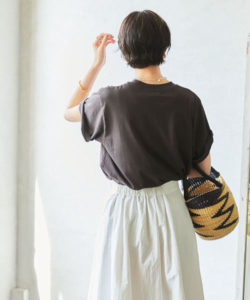 URBAN RESEARCH(アーバンリサーチ)の「ソフトコットンロゴTシャツ(Tシャツ/カットソー・レディース・ブラウン/グリーン/ホワイト系その他・FREE)」の19枚目の写真