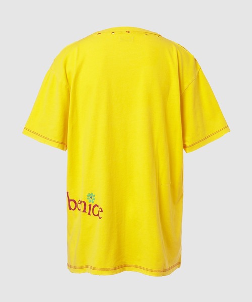 ERL（イーアールエル）の「UNISEX VENICE TSHIRT KNIT（Tシャツ/カットソー・メンズ・イエロー/ピンク・L/M/XL）」の8枚目の写真