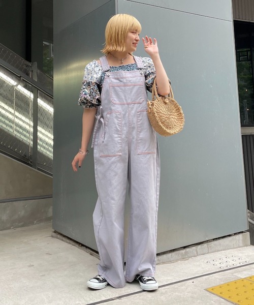 HELLO.SANFRANCISCO（ハローサンフランシスコ）の「【HELLO.SANFRANCISCO/ハローサンフランシスコ】バッチワークフラワーシャーリングブラウス（シャツ/ブラウス・レディース・レッド/サックスブルー・FREE）」の11枚目の写真