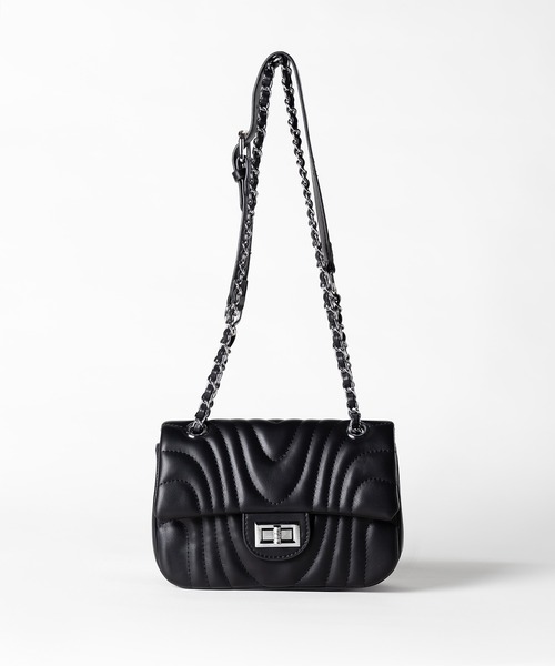 me+em select（ミームセレクト）の「【２WAY 】キルティングチェーンフラップショルダーバッグ ／ quilting chain flap shoulder bag（ショルダーバッグ・レディース・ホワイト/スカイブルー/ブラック/ミント・FREE）」の13枚目の写真