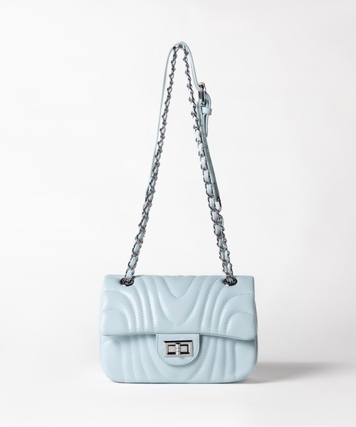 me+em select（ミームセレクト）の「【２WAY 】キルティングチェーンフラップショルダーバッグ ／ quilting chain flap shoulder bag（ショルダーバッグ・レディース・ホワイト/スカイブルー/ブラック/ミント・FREE）」の15枚目の写真