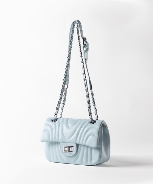 me+em select（ミームセレクト）の「【２WAY 】キルティングチェーンフラップショルダーバッグ ／ quilting chain flap shoulder bag（ショルダーバッグ・レディース・ホワイト/スカイブルー/ブラック/ミント・FREE）」の18枚目の写真