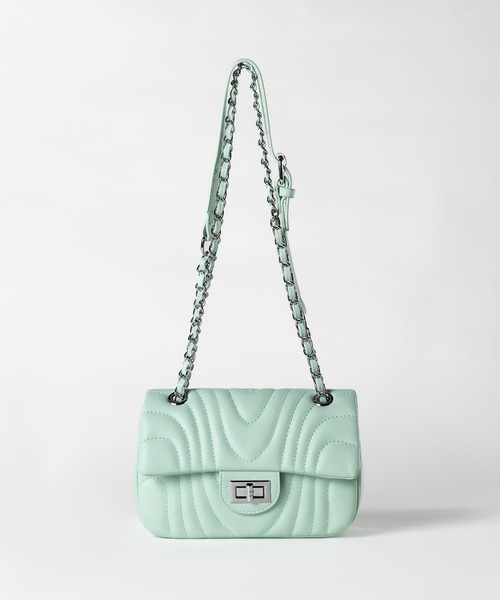 me+em select（ミームセレクト）の「【２WAY 】キルティングチェーンフラップショルダーバッグ ／ quilting chain flap shoulder bag（ショルダーバッグ・レディース・ホワイト/スカイブルー/ブラック/ミント・FREE）」の12枚目の写真