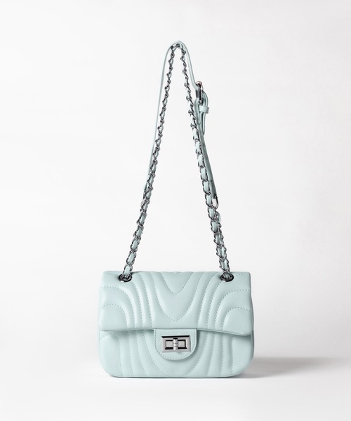 me+em select(ミームセレクト)の「【2WAY 】キルティングチェーンフラップショルダーバッグ / quilting chain flap shoulder bag(ショルダーバッグ・レディース・ホワイト/スカイブルー/ブラック/ミント・FREE)」の18枚目の写真