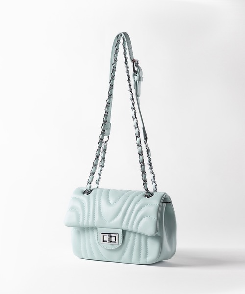 me+em select(ミームセレクト)の「【2WAY 】キルティングチェーンフラップショルダーバッグ / quilting chain flap shoulder bag(ショルダーバッグ・レディース・ホワイト/スカイブルー/ブラック/ミント・FREE)」の19枚目の写真