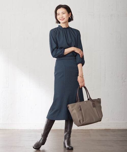 J.PRESS LIBERTY ワンピース バッグ J.PRESS（ジェイプレス）の「【WEB限定カラーあり・A4サイズ収納