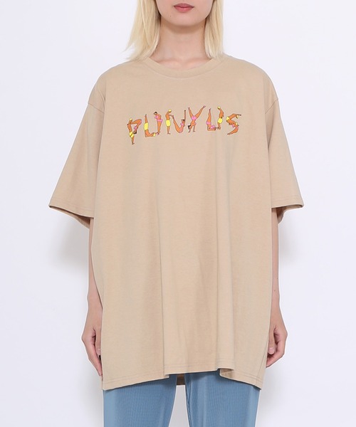 PUNYUS（プニュズ）の「PUNYUSロゴビッグＴ（Tシャツ/カットソー・レディース・ホワイト/ベージュ/ブラック/グリーン・4/3）」の5枚目の写真
