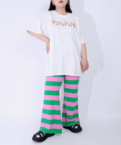PUNYUS（プニュズ）の「PUNYUSロゴビッグＴ（Tシャツ/カットソー・レディース・ホワイト/ベージュ/ブラック/グリーン・4/3）」の6枚目の写真