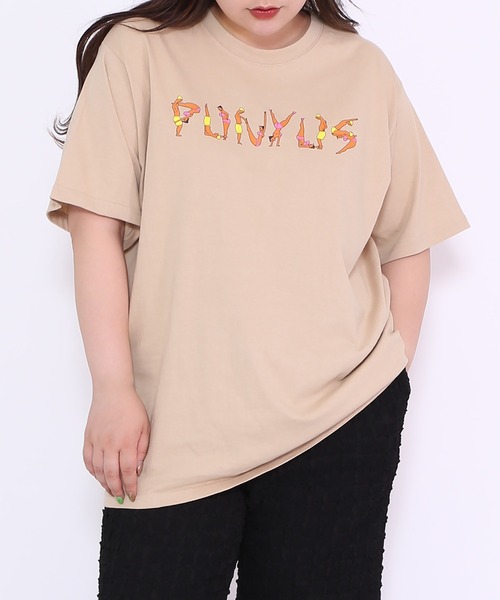 PUNYUS（プニュズ）の「PUNYUSロゴビッグＴ（Tシャツ/カットソー・レディース・ホワイト/ベージュ/ブラック/グリーン・4/3）」の11枚目の写真