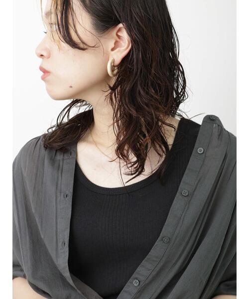 Samansa Mos2 blue（サマンサモスモスブルー）の「前後2wayランダムテレコタンクトップ（タンクトップ・レディース・ブラック/モカ/キナリ・M/L）」の2枚目の写真