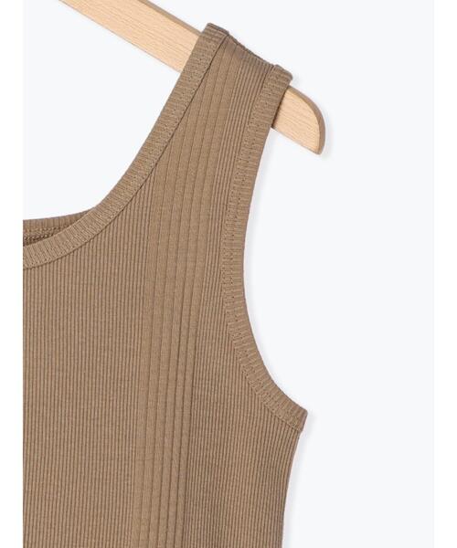 Samansa Mos2 blue（サマンサモスモスブルー）の「前後2wayランダムテレコタンクトップ（タンクトップ・レディース・ブラック/モカ/キナリ・M/L）」の8枚目の写真