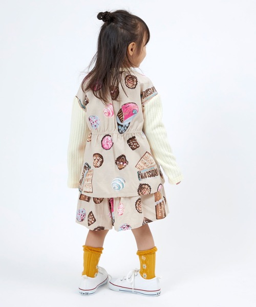 trois lapins kp（トロワラパンケーピー）の「チョコレート柄 キュロット(110~140cm)（その他パンツ・キッズ・ベージュ・140cm/120cm/130cm/110cm）」の3枚目の写真