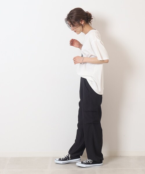 SHOO・LA・RUE(シューラルー)の「◆ゆるっとはける柔らか素材 イージーカーゴパンツ(その他パンツ・レディース・グレー系/ブラック・02/03)」の9枚目の写真