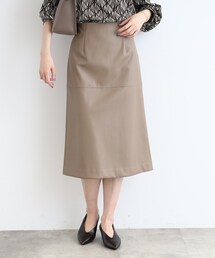 INDIVI | 【フェイクレザー】ナロースカート(スカート)