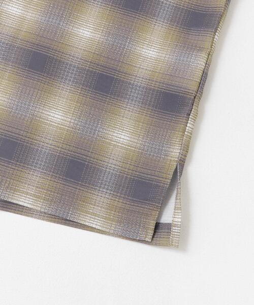 ITEMS URBANRESEARCH(アイテムズ アーバンリサーチ)の「ライトシアーチェック オープンカラー半袖シャツ(シャツ/ブラウス・メンズ・ベージュ/イエロー/ブルー・MEDIUM/LARGE)」の7枚目の写真