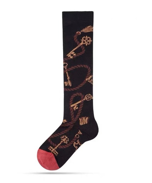 Chick（チック）の「▲総柄ミディソックス（ソックス/靴下・レディース・ブラック系その他2/ベージュ系その他/ブラック系その他3/ブラック系その他・FREE）」の10枚目の写真