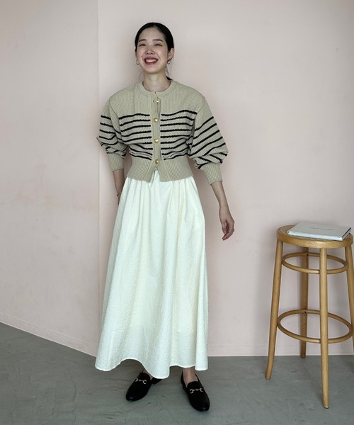 Doux archives（ドゥアルシーヴ）の「ポリヤーンニットカーディガン（カーディガン/ボレロ・レディース・ブラウン/ベージュ/ブラック・FREE）」の20枚目の写真