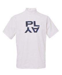【吸水速乾】ベアスムース裏フリースPLAYロゴ半袖プルオーバー