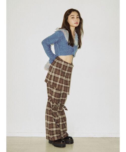 jouetie（ジュエティ）の「スカートレイヤードフレアパンツ（その他パンツ・レディース・グレー/ボルドー/ブラウン・MEDIUM）」の19枚目の写真