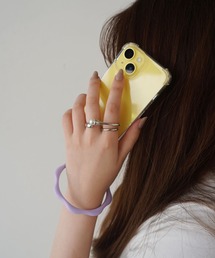 ammy.（エイミードット）の「【 ammy. / エイミードット 】 スマホ リング シリコン ハンドル ストラップ（スマホグッズ）」