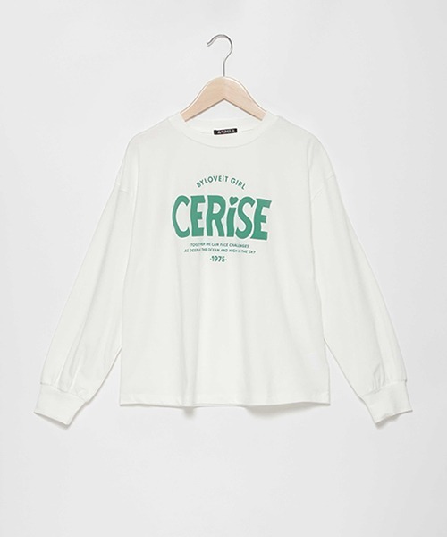 by LOVEiT（バイラビット）の「ウェーブロゴ長袖Ｔシャツ（Tシャツ/カットソー・キッズ・ピンク/ブルー/ブラック/オフホワイト・120cm/130cm/160cm/150cm/140cm）」の2枚目の写真