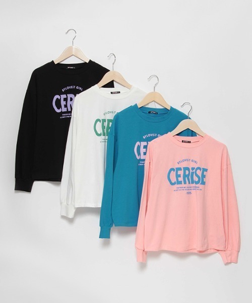 by LOVEiT（バイラビット）の「ウェーブロゴ長袖Ｔシャツ（Tシャツ/カットソー・キッズ・ピンク/ブルー/ブラック/オフホワイト・120cm/130cm/160cm/150cm/140cm）」の10枚目の写真