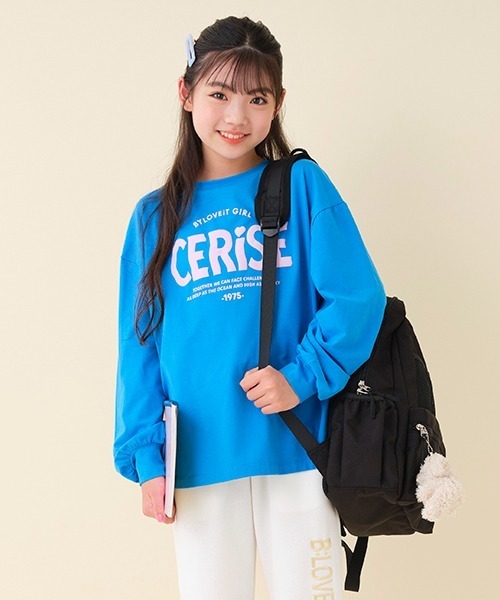 by LOVEiT（バイラビット）の「ウェーブロゴ長袖Ｔシャツ（Tシャツ/カットソー・キッズ・ピンク/ブルー/ブラック/オフホワイト・120cm/130cm/160cm/150cm/140cm）」の13枚目の写真