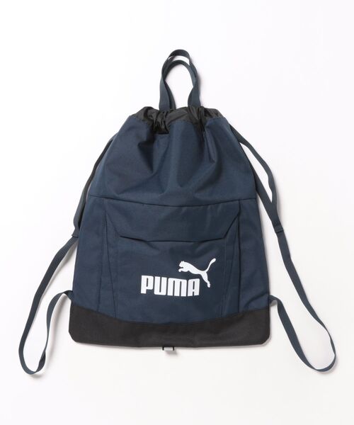 PUMA（プーマ）の「《PUMA》プーマ アクティブ ジムサック（エコバッグ/サブバッグ・メンズ・ブラック×ブルー/ネイビー/ブルー系その他/ブラック×シルバー/ブラック系その他/ブルー系その他2・フリー）」の6枚目の写真
