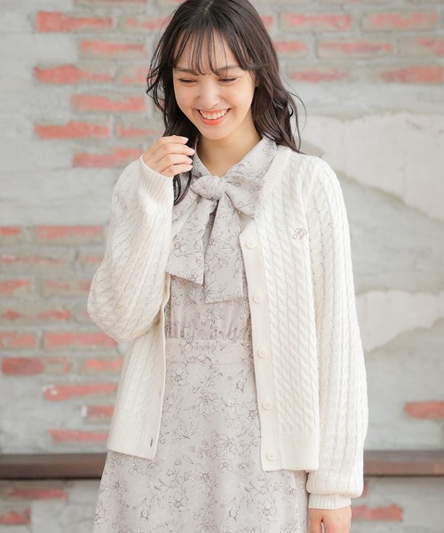 Honeys（ハニーズ）の「刺繍入りカーディガン（カーディガン/ボレロ