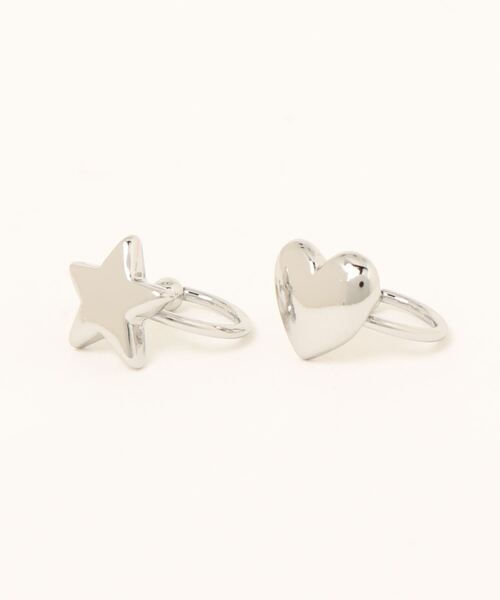To b. by agnes b.(トゥービーバイアニエスベー)の「WV25 EAR CUFF ハート&スターセットイヤーカフ(イヤリング・レディース・シルバー系その他・FREE)」の5枚目の写真