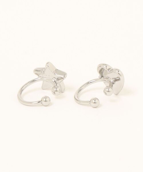 To b. by agnes b.(トゥービーバイアニエスベー)の「WV25 EAR CUFF ハート&スターセットイヤーカフ(イヤリング・レディース・シルバー系その他・FREE)」の4枚目の写真