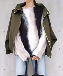 Q | ドローイングシャギーニット(ニット/セーター)