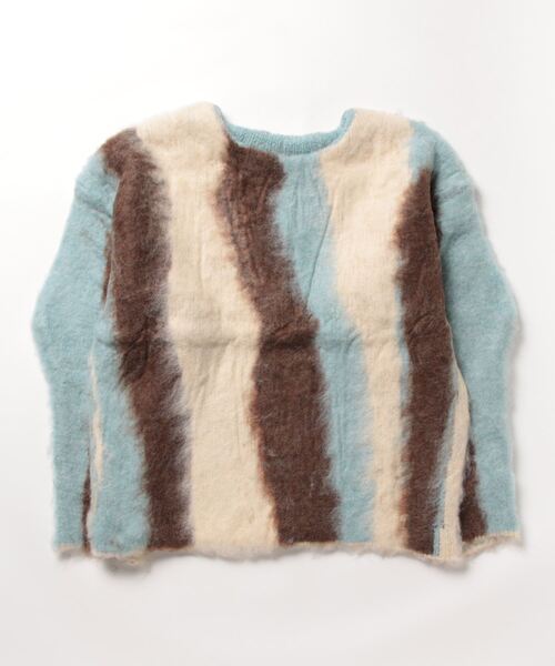 Q（キュー）の「ドローイングシャギーニット（ニット/セーター・レディース・ブルー系/ブラック系・MEDIUM）」の18枚目の写真