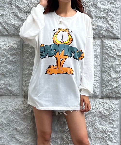 GLAMOROUS JANE(グラマラスジェーン)の「GARFIELDバックプリントロンT(Tシャツ/カットソー・レディース・ブラック/チャコールグレー/オフホワイト・FREE)」の15枚目の写真