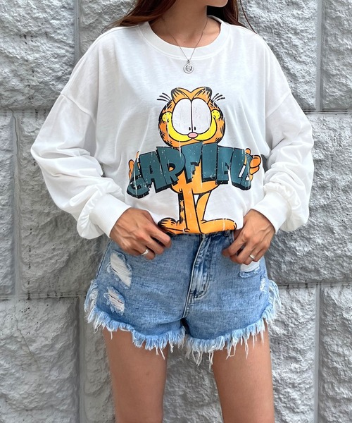 GLAMOROUS JANE(グラマラスジェーン)の「GARFIELDバックプリントロンT(Tシャツ/カットソー・レディース・ブラック/チャコールグレー/オフホワイト・FREE)」の17枚目の写真
