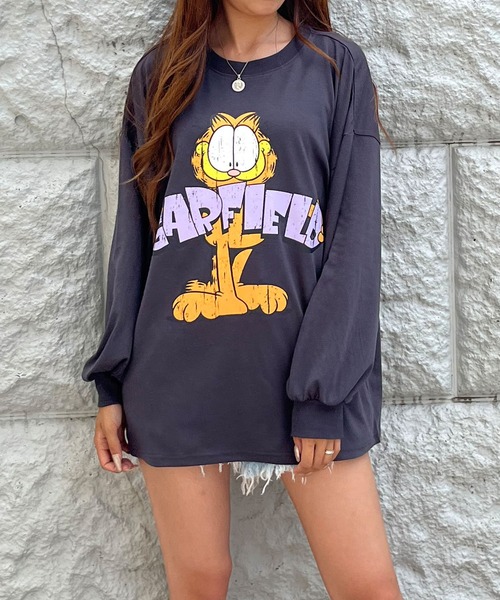 GLAMOROUS JANE(グラマラスジェーン)の「GARFIELDバックプリントロンT(Tシャツ/カットソー・レディース・ブラック/チャコールグレー/オフホワイト・FREE)」の7枚目の写真