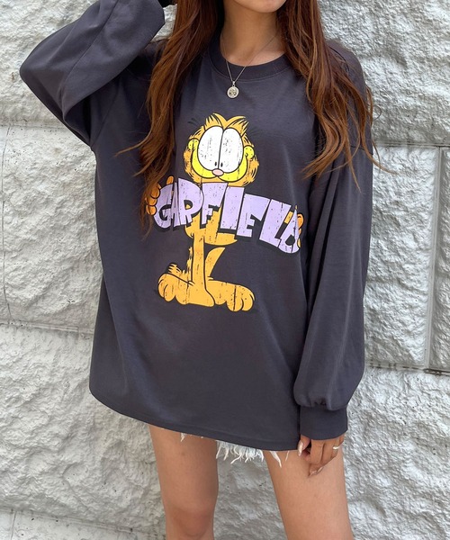 GLAMOROUS JANE(グラマラスジェーン)の「GARFIELDバックプリントロンT(Tシャツ/カットソー・レディース・ブラック/チャコールグレー/オフホワイト・FREE)」の10枚目の写真
