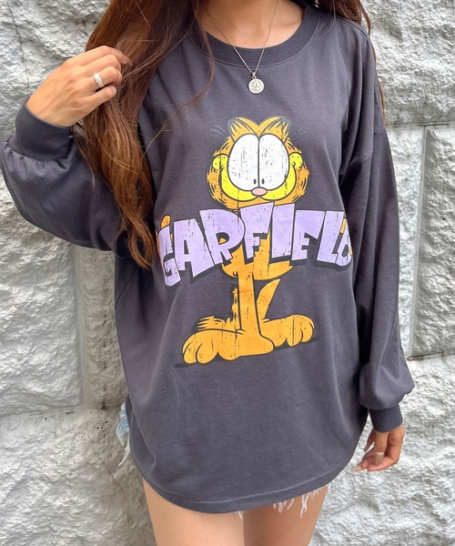 GLAMOROUS JANE(グラマラスジェーン)の「GARFIELDバックプリントロンT(Tシャツ/カットソー・レディース・ブラック/チャコールグレー/オフホワイト・FREE)」の11枚目の写真