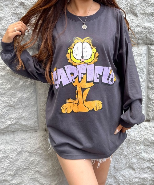GLAMOROUS JANE(グラマラスジェーン)の「GARFIELDバックプリントロンT(Tシャツ/カットソー・レディース・ブラック/チャコールグレー/オフホワイト・FREE)」の12枚目の写真