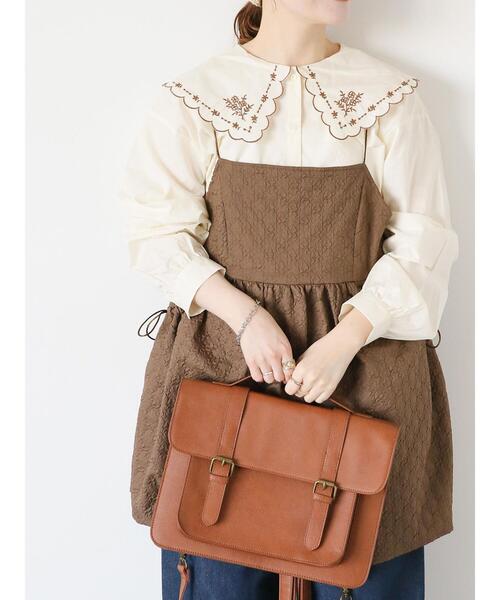 ehka sopo（エヘカソポ）の「膨れジャカードキャミチュニック（チュニック・レディース・ベージュ/ブラック/オリーブ・F）」の3枚目の写真