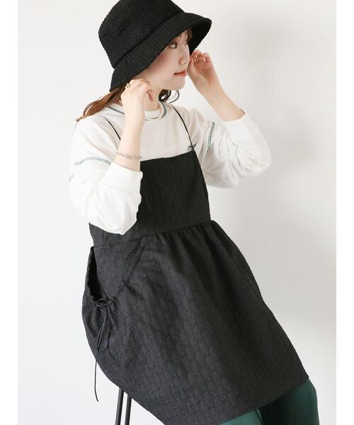 ehka sopo（エヘカソポ）の「膨れジャカードキャミチュニック（チュニック・レディース・ベージュ/ブラック/オリーブ・F）」の5枚目の写真