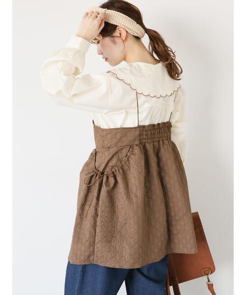 ehka sopo（エヘカソポ）の「膨れジャカードキャミチュニック（チュニック・レディース・ベージュ/ブラック/オリーブ・F）」の11枚目の写真