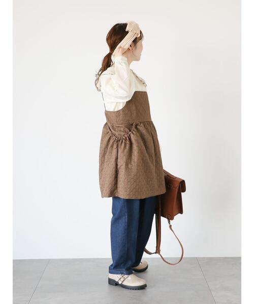 ehka sopo（エヘカソポ）の「膨れジャカードキャミチュニック（チュニック・レディース・ベージュ/ブラック/オリーブ・F）」の21枚目の写真