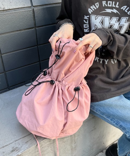 CIAOPANIC TYPY(チャオパニックティピー)の「ドロストギャザーワンショルダー(ショルダーバッグ・レディース・シルバー/カーキ/ピンク/アイボリー/ブラック・ONE SIZE)」の20枚目の写真