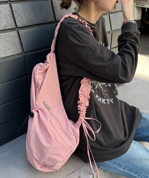 CIAOPANIC TYPY(チャオパニックティピー)の「ドロストギャザーワンショルダー(ショルダーバッグ・レディース・シルバー/カーキ/ピンク/アイボリー/ブラック・ONE SIZE)」の19枚目の写真