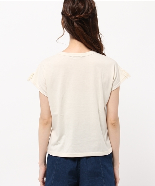 Chico（チコ）の「フリンジTOPS（Tシャツ/カットソー・レディース・ベージュ/モスグリーン/ホワイト/グレー/ブラック・FREE）」の9枚目の写真