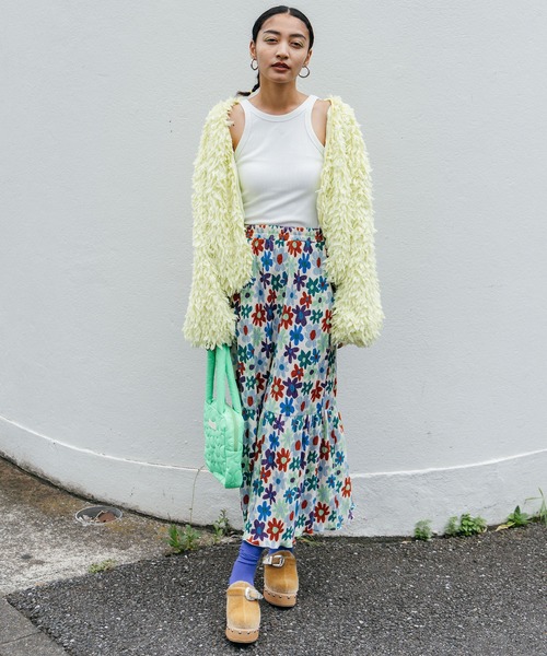 ELLEgirl（エルガール）の「フラワーキルトスクエアミニトート【ELLEgirl/エル ガール】（ハンドバッグ・レディース・パープル/ブラック/ライトグリーン・FREE）」の8枚目の写真